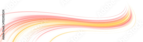 Red and orange light streaks blaze across a dark surface, creating a powerful trail of energy and fast motion. Ideal for automotive themes. PNG