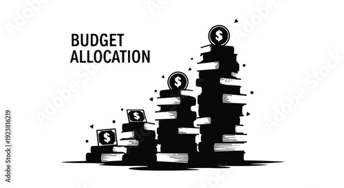 Business budget allocation and financial planning concept