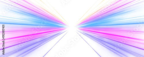 Pink, purple and blue light streams flow across a dark background, creating vibrant trails of speed, energy, and digital motion. PNG