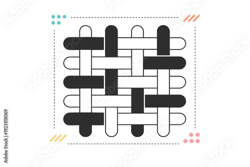 Contemporary textile texture. Simple woven pattern with smooth lines and balanced repetition. Clean, tactile surface with editorial clarity