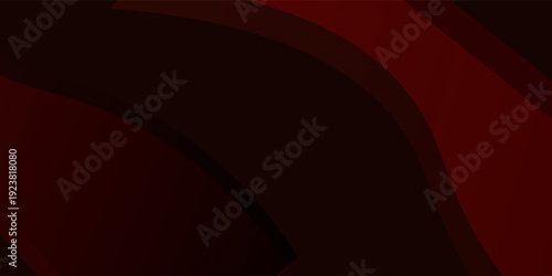 Abstract Dark Red Curved Gradient Background With Layered Wavy Shapes And Moody Minimal Design