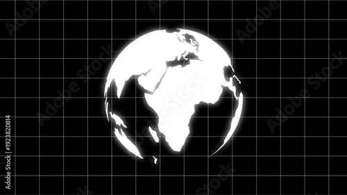 world globe icon rotation animation line, planet. Go to web Internet flat symbol icon Web Click planet Earth. icon motion graphic Animation