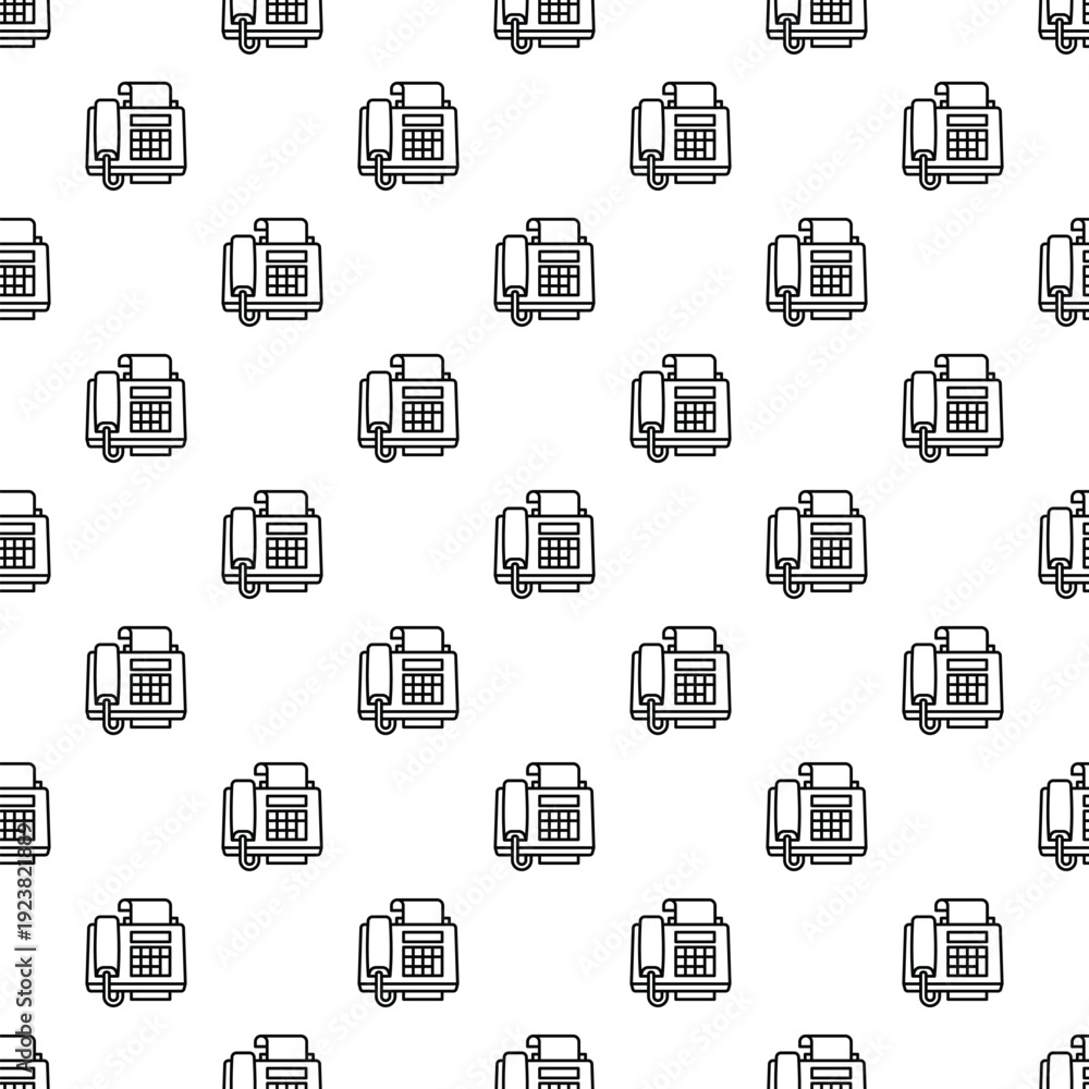 Fototapeta premium Fax machines creating a continuous telecommunication pattern