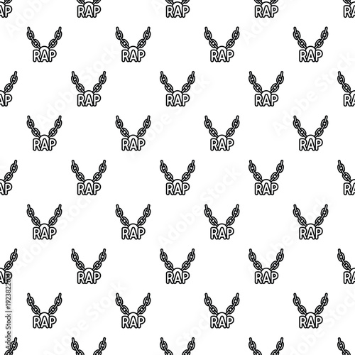 Rap music concept with chain necklace and medallion