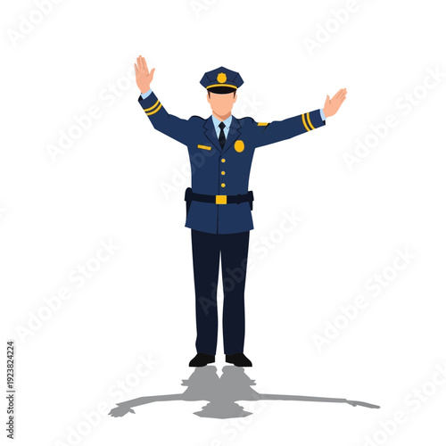 Police Officer Directing Traffic