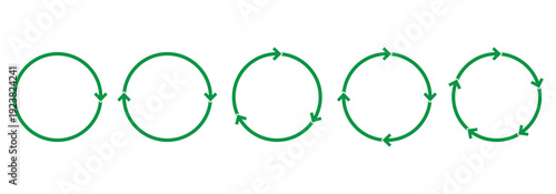 circle arrow icon set. circular arrow icon, refresh, reload arrow icon symbol sign, vector