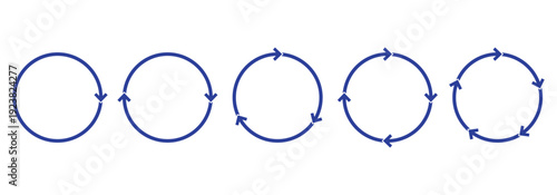 circle arrow icon set. circular arrow icon, refresh, reload arrow icon symbol sign, vector