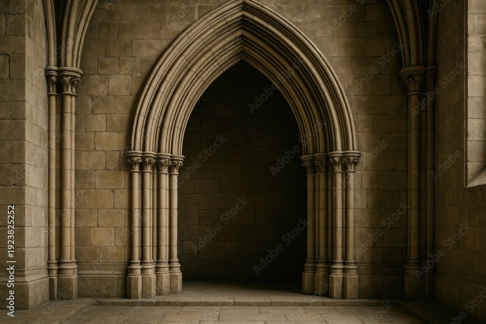 Obraz premium Gothic archway stone architecture