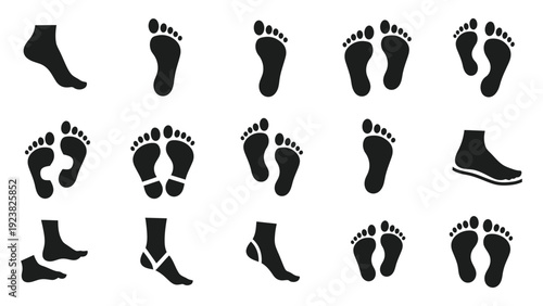 bare feet icon silhouette vector illustration isolated