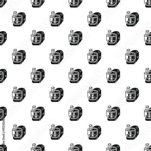 Food processor kitchen appliance seamless pattern on a white background