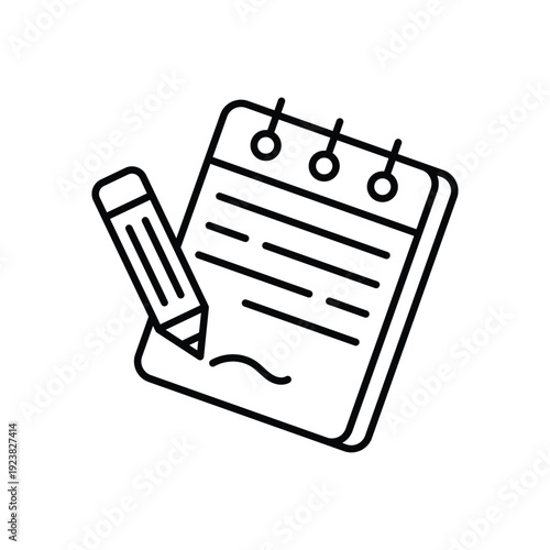 Notebook  vector icon