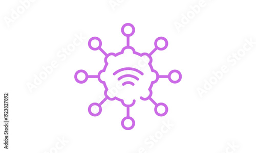 Wireless Virus Network Icon