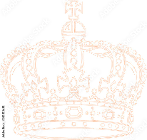 Imperial crown jewelry piece with precious stones