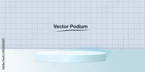 Podium Vector Illustration: A sleek, minimalist vector illustration showcases an elegant podium. Designed for presentations and displays, it offers a clean.