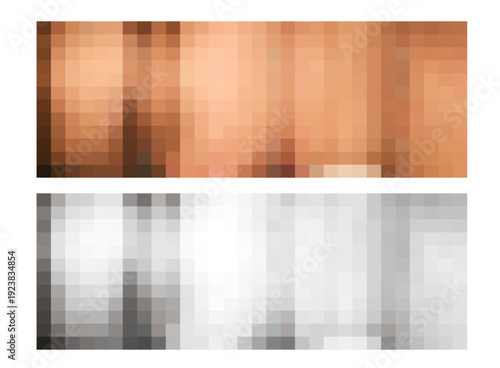 Privacy under scrutiny: A person's identity is intentionally obscured through pixelation, prompting contemplation on surveillance, confidentiality, and the anonymity in the modern world.