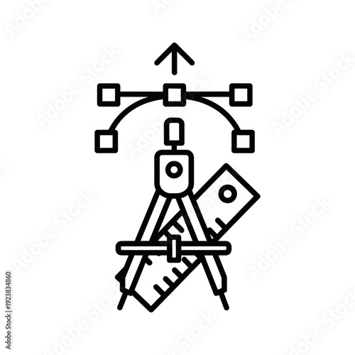 Minimalist black and white hand-drawn illustration of a voting ballot box with a checkmark and upward arrow, symbolizing election success and decision making.