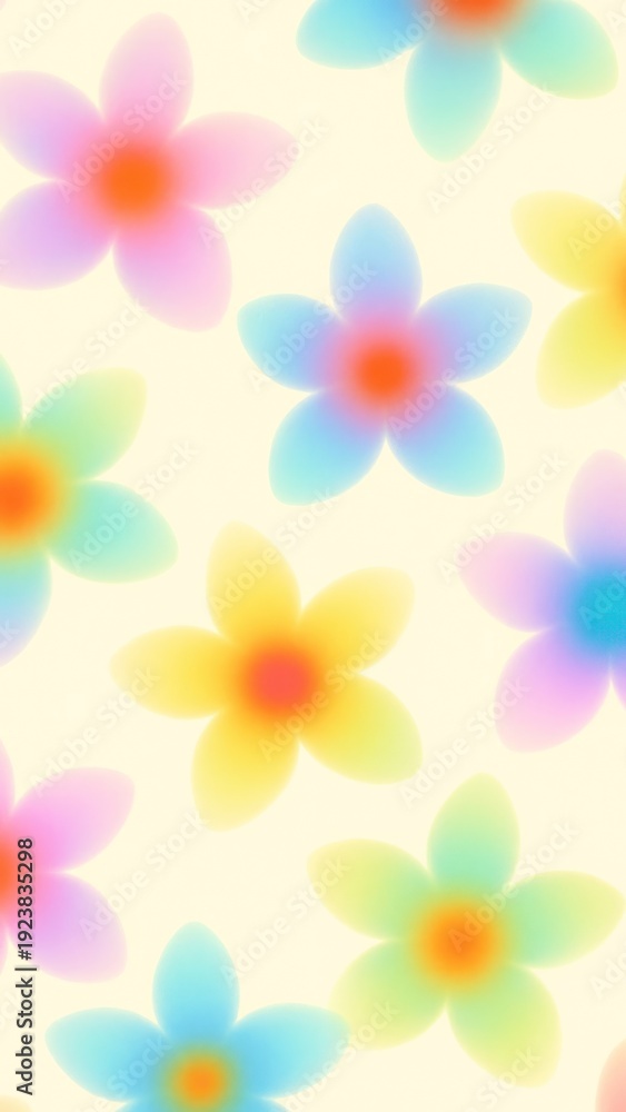 Fototapeta premium Colorful abstract floral pattern