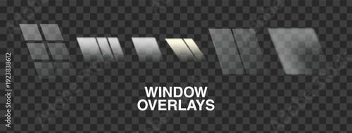 Window Overlays:  A collection of window overlays, useful graphic resources for design purposes. With variations of shapes and transparency.