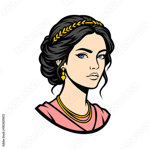 Simple Queen logo design vector illustration