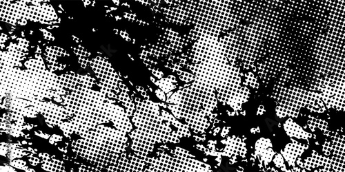 Retro urban art seamless texture with paint splashes and chaotic graphic shapes, ideal for posters, apparel, and edgy backgrounds.