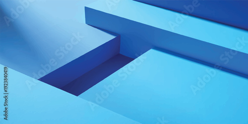 3D illustration of a blue abstract background featuring a rising arrow sign symbolizing business success, growth, and the winning direction of a progress chart