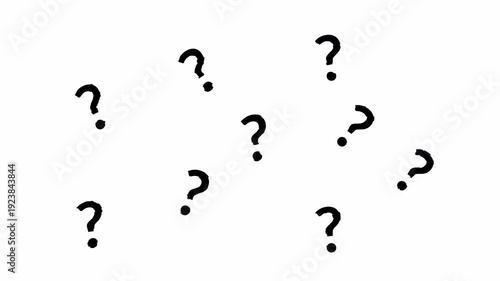 Question mark animation on transparent background. Quiz trivia game competition. question mark frame for quizzes and FAQs. Question mark symbol. Answer question, Examination test. 