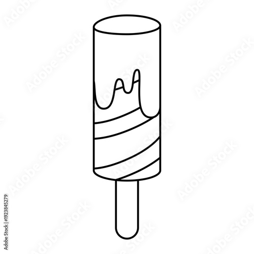Ice cream vector icon. Waffle cone illustration sign. Ice lolly symbol. Frozen juice logo.