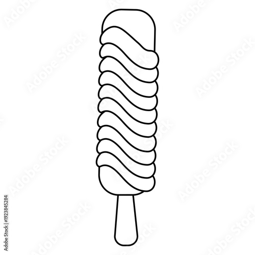 Ice cream vector icon. Waffle cone illustration sign. Ice lolly symbol. Frozen juice logo.