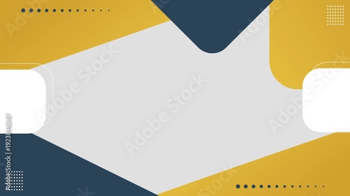 Abstract Blue and Yellow Shape Looping Animation Background.