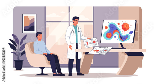 Doctor Explaining Medical Results to Patient.