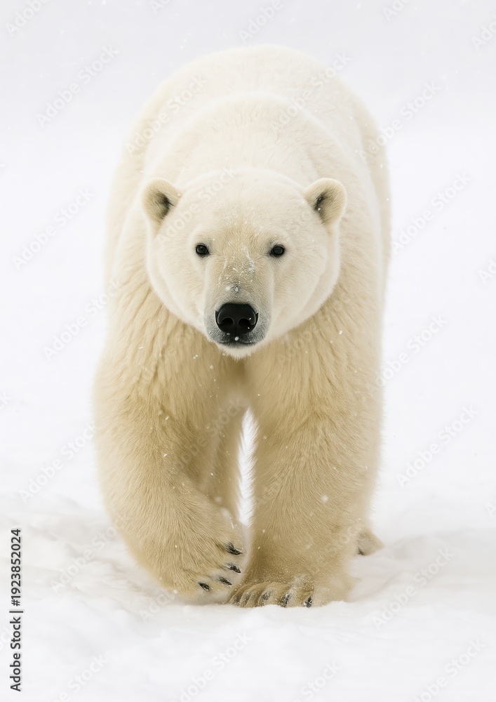 Fototapeta premium Majestic polar bear in snow