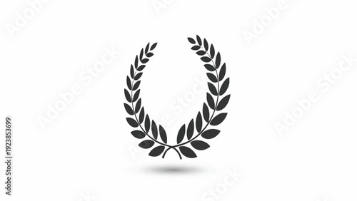 Laurel wreath symbol of victory and honor, symbolizing achievement and success in competition or academic pursuits, often used in awards and recognitions