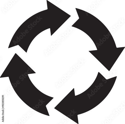Free Download Black recycling symbol isolated on transparent background - GFXLoad