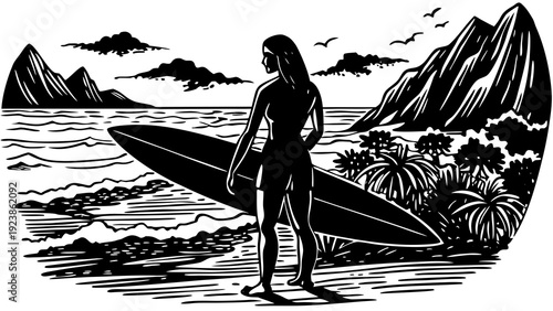 Ancient seafarer gliding a wooden canoe across serene waters