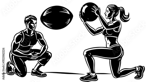 Two athletes practicing basketball dribbling and shooting techniques together