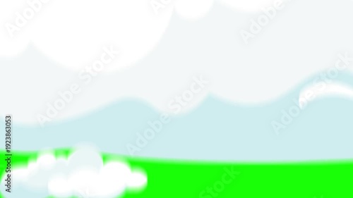 Cartoon Cloud Transition | 4K Animation on Green Screen