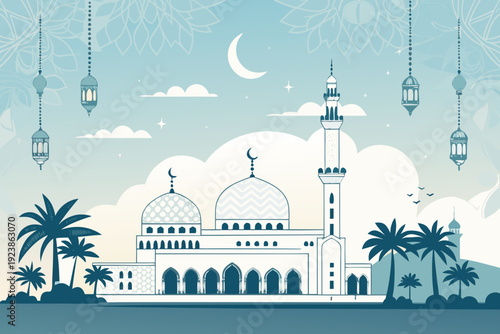 Islamic Celebration Thick Stroke Shap Premium Digital Asset Perfect for Editorial Content