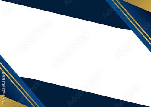 elegant modern luxury border blue navy certificate frame golden line design