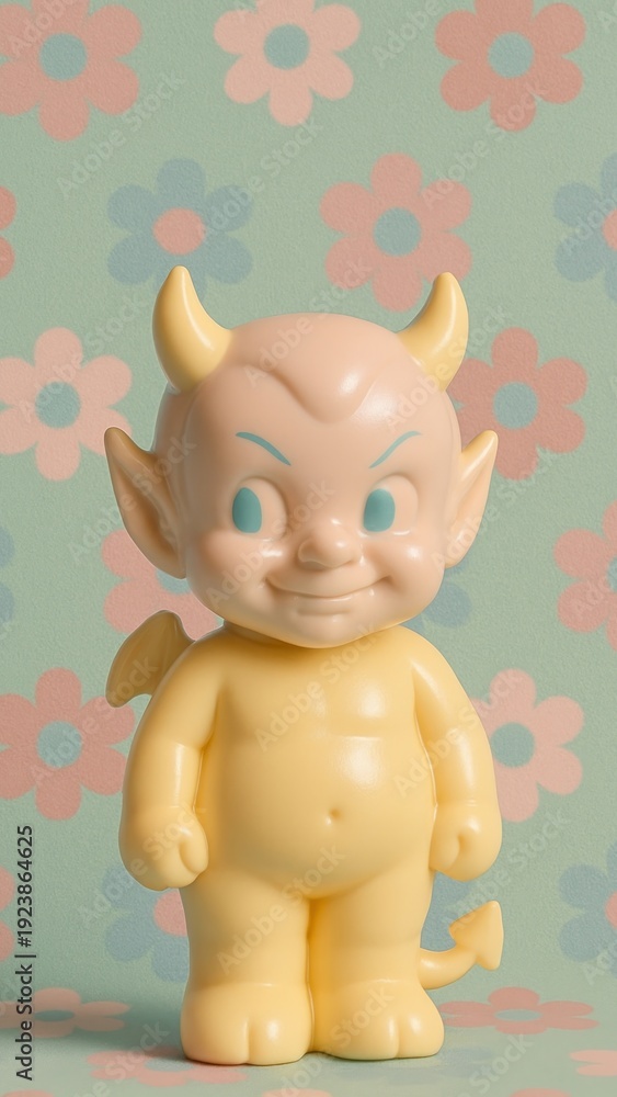 Fototapeta premium Cute devil toy wallpaper for mobile
