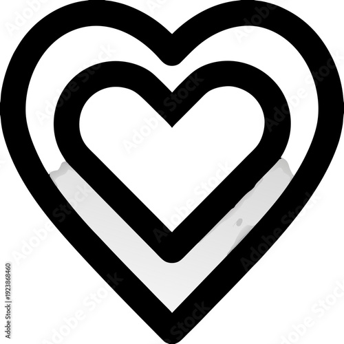 Heart love illustration vector icon symbol button cartoon isolated