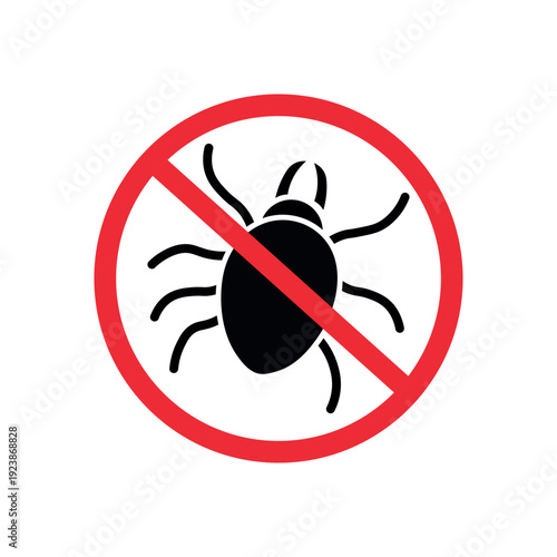 Mite warning sign vector