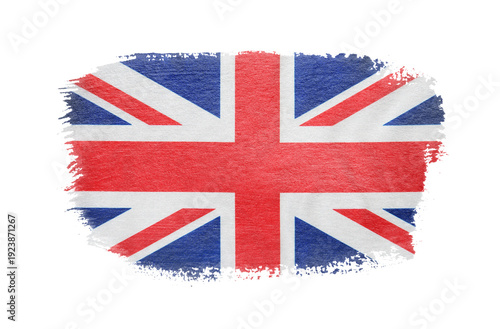 United Kingdom flag on white background