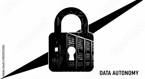 Secure digital data with a locked padlock symbolizing information protection and privacy