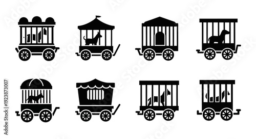 Circus Animal Cages on Wheels: Vintage Wagon Collection