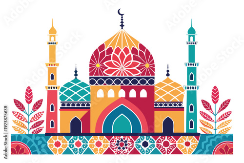 Vibrant Islamic Geometric Shapes Vibrant Bold Mod Creative Visual