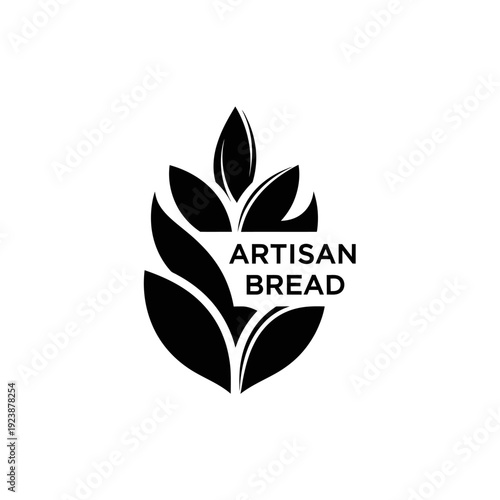 Artisan Bread Logo with Wheat Stalk Design.