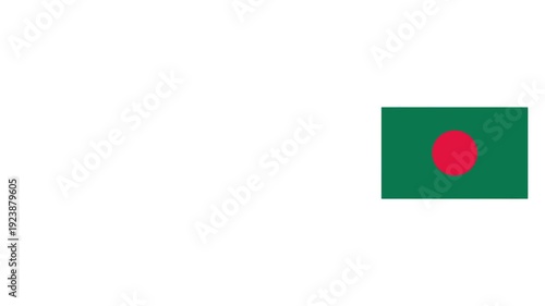 Bangladesh flag animation video