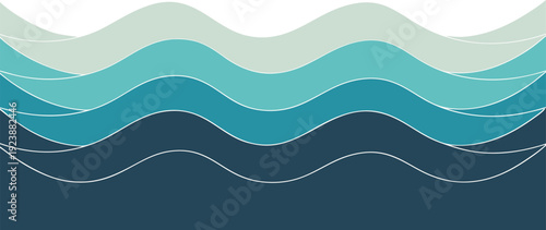 Stylized Ocean Waves Illustration