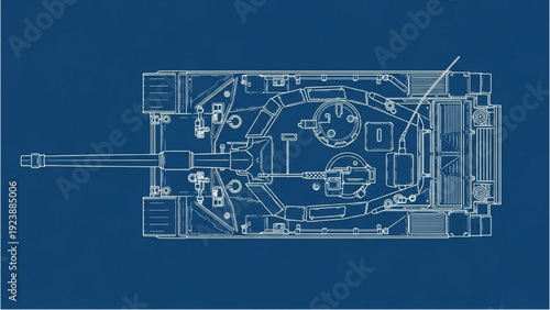 Detailed vehicle autocad blueprint design illustrated in a technical drawing format from a top-down viewpoint