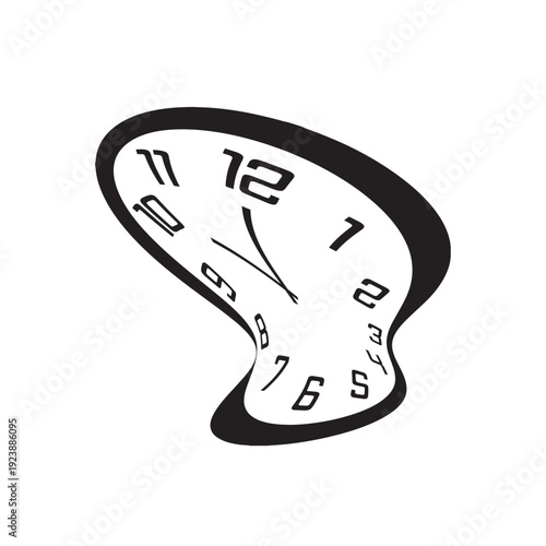 Deformed wall clock designed with simple details